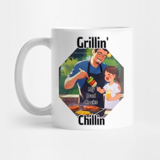 Father's day, Grillin' and Chillin, Go ask your mom! Father's gifts, Dad's Day gifts, father's day gifts. Mug